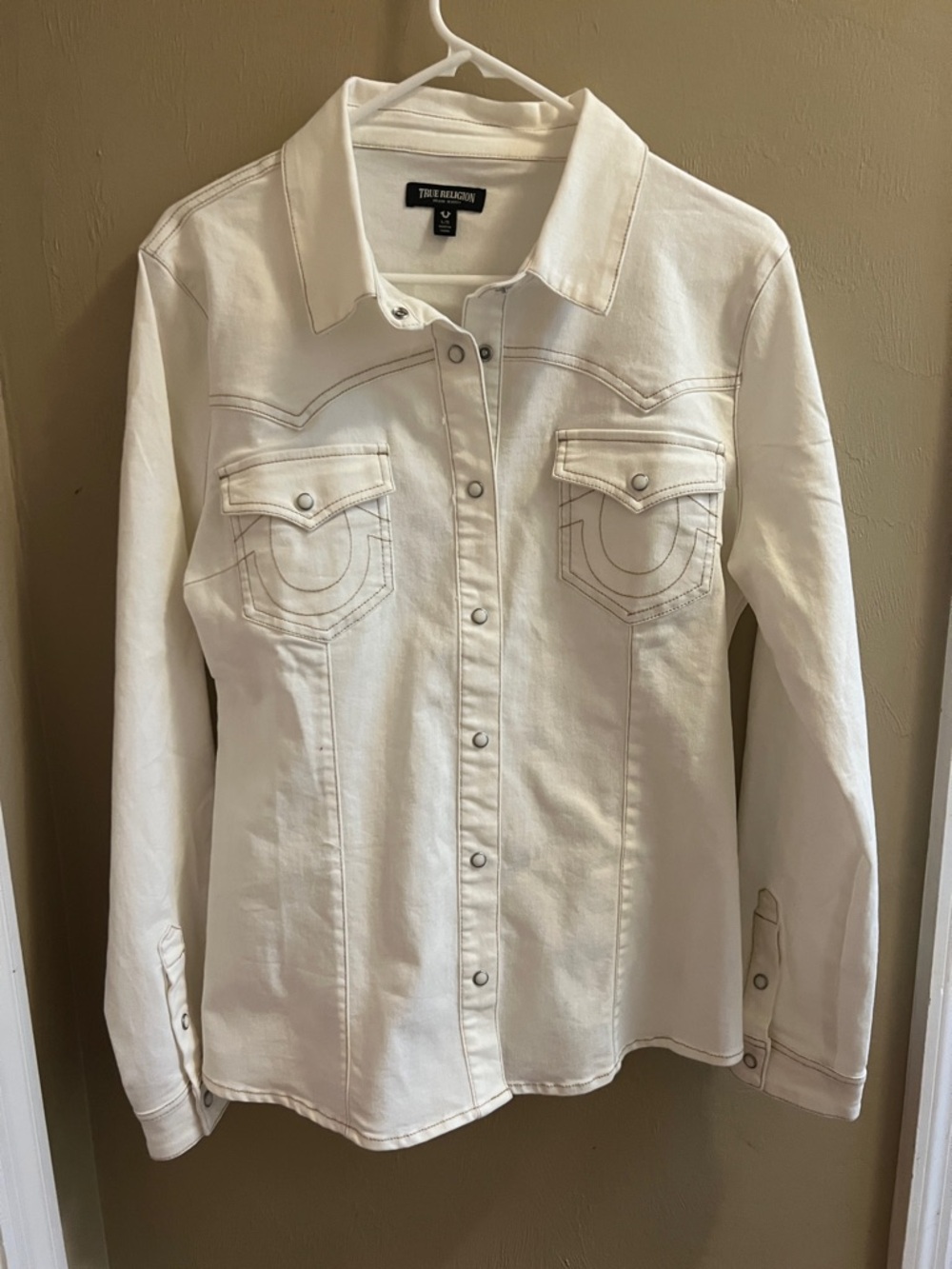 True Religion western women’s shirt winter white